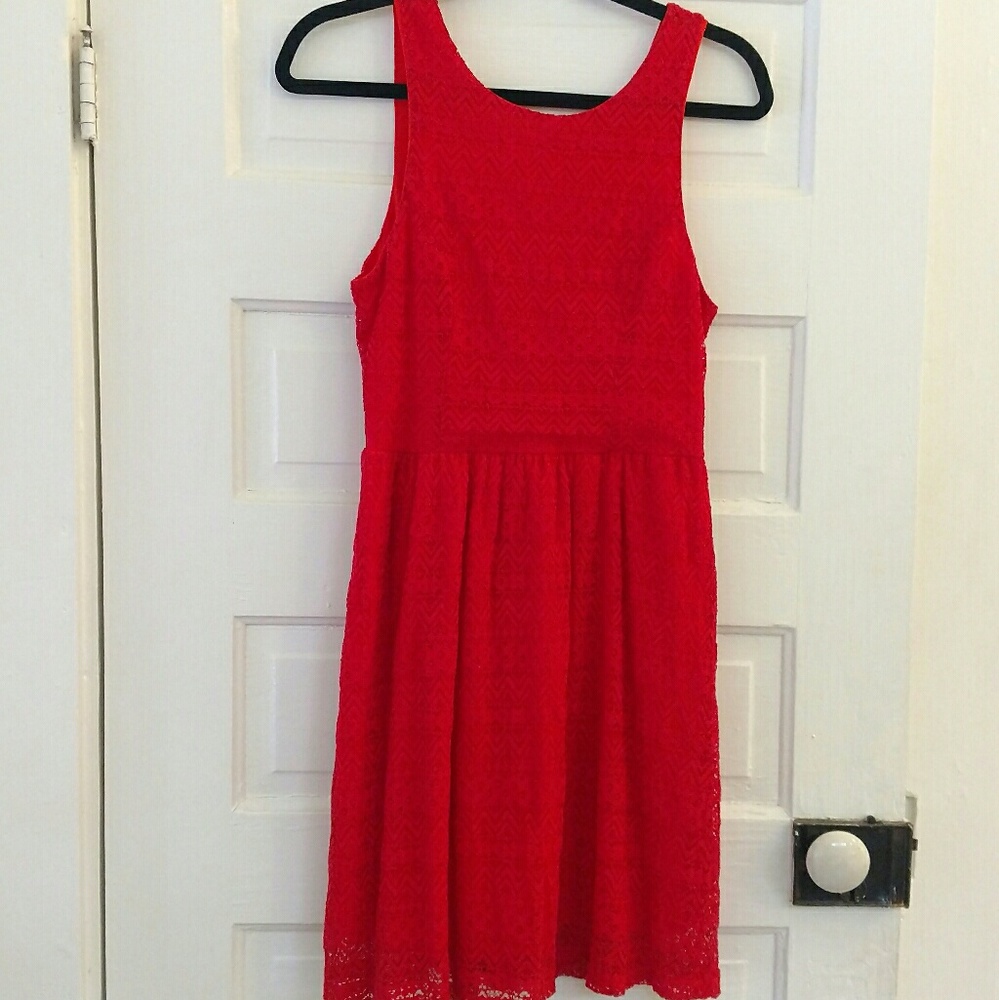 Lace Red Dress