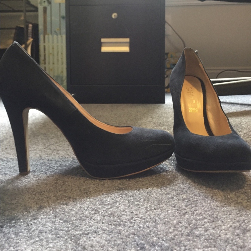 Navy Blue Italian High Heels