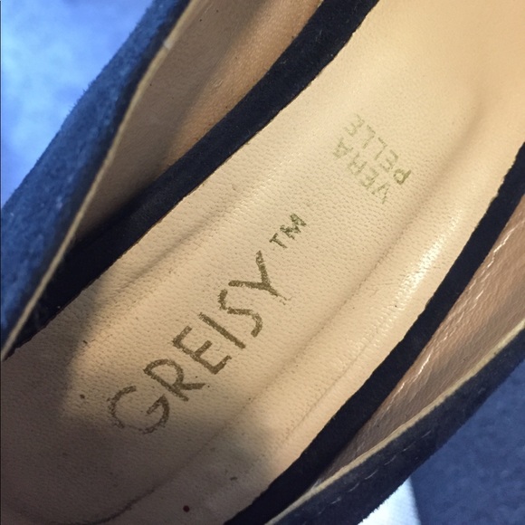 Navy Blue Italian High Heels - Picture 2 of 3