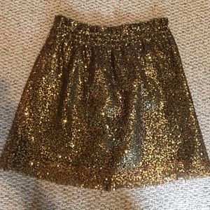 Sequin gold skirt