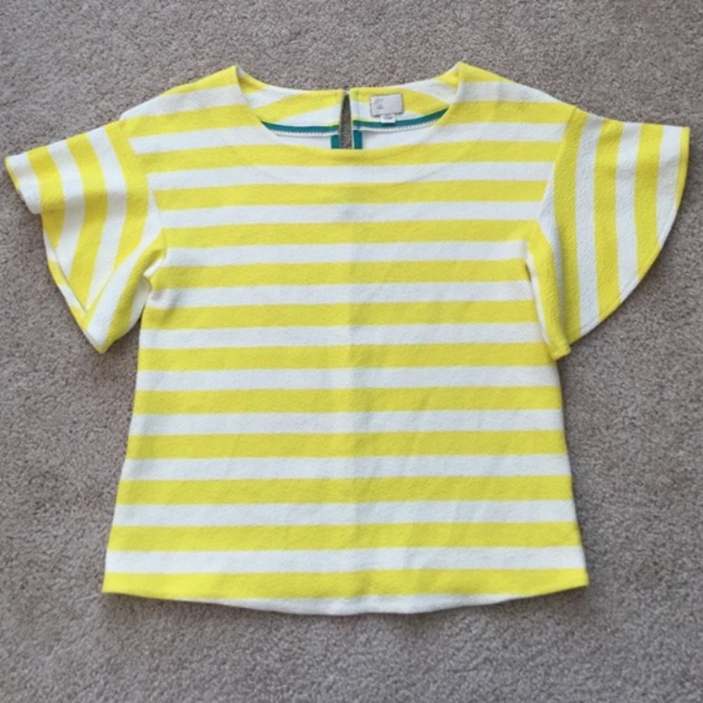 Anthropologie Postal Yellow Striped Top - XS