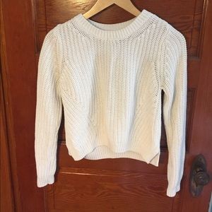 White knit sweater