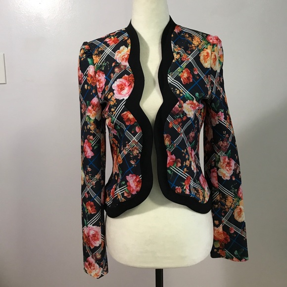 Paper Dolls Jackets & Blazers - Paper Dolls Floral Cropped Jacket