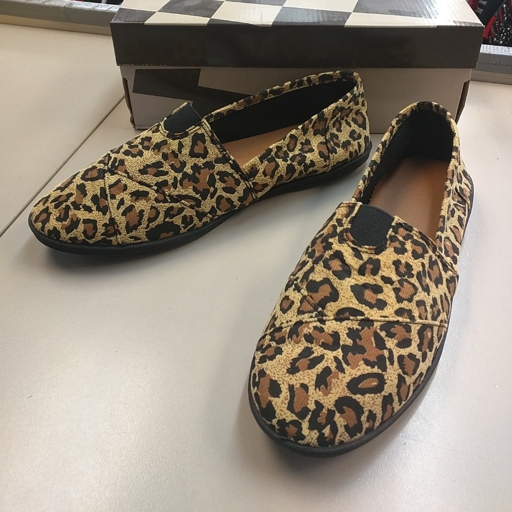 Leopard print canvas slip on shoes - KALI TOTAL