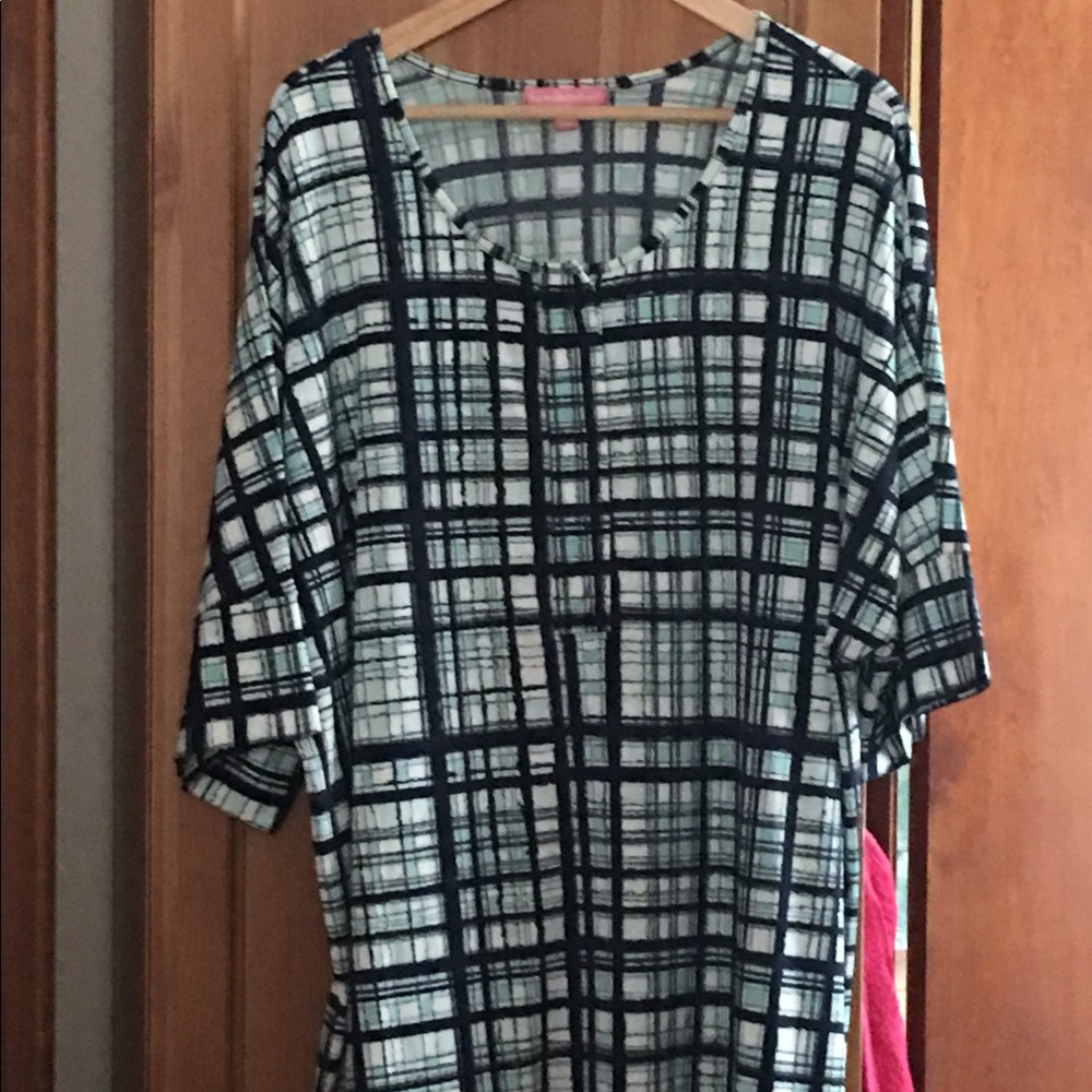 Blue/white/aqua Summer Pants Suit