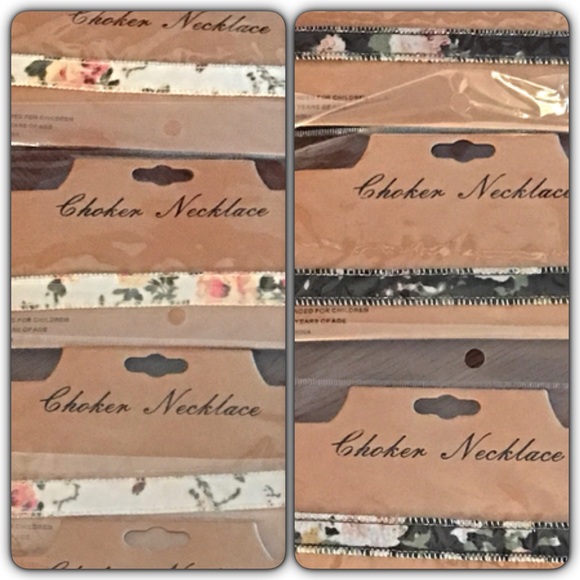 Floral Choker Necklace Adjustable Ivory - Picture 2 of 4