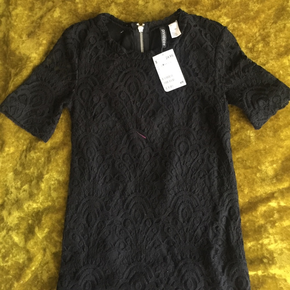 NWT H&M Lace Black Dress 4