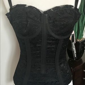 Dolce & Gabbana Black Lace Boustierre! New w/ tags