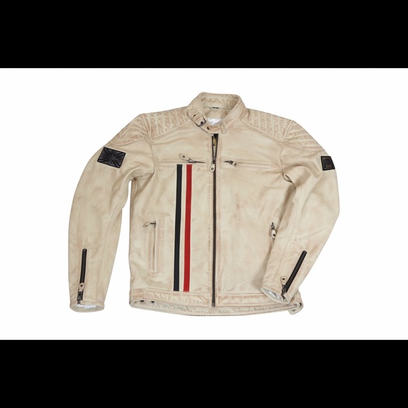 Leather jacket white - Picture 1 of 4