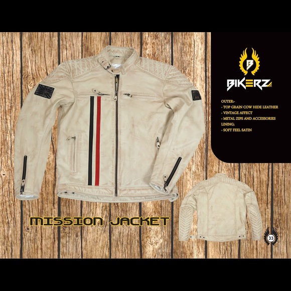 Leather jacket white - Picture 3 of 4