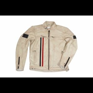 Leather jacket white