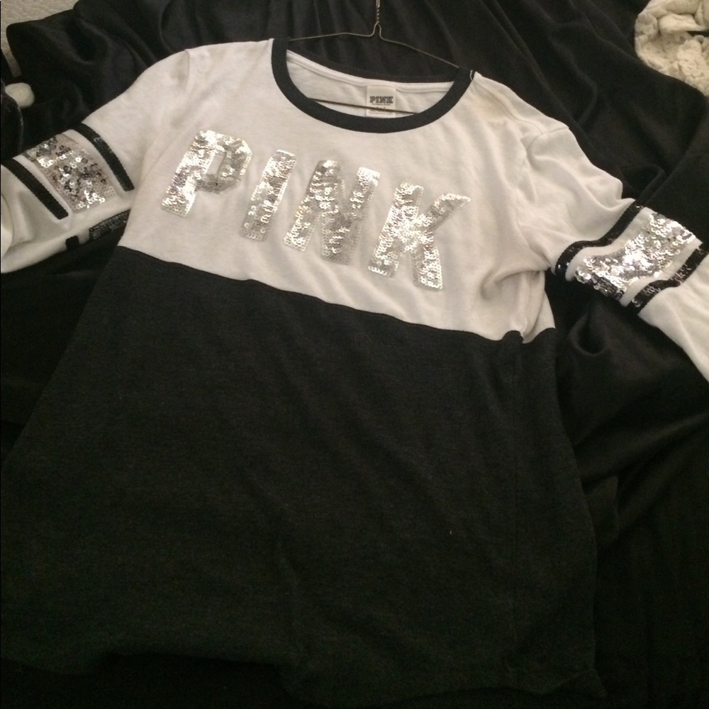Grey victorious secret PINK 3 quarter sleeve