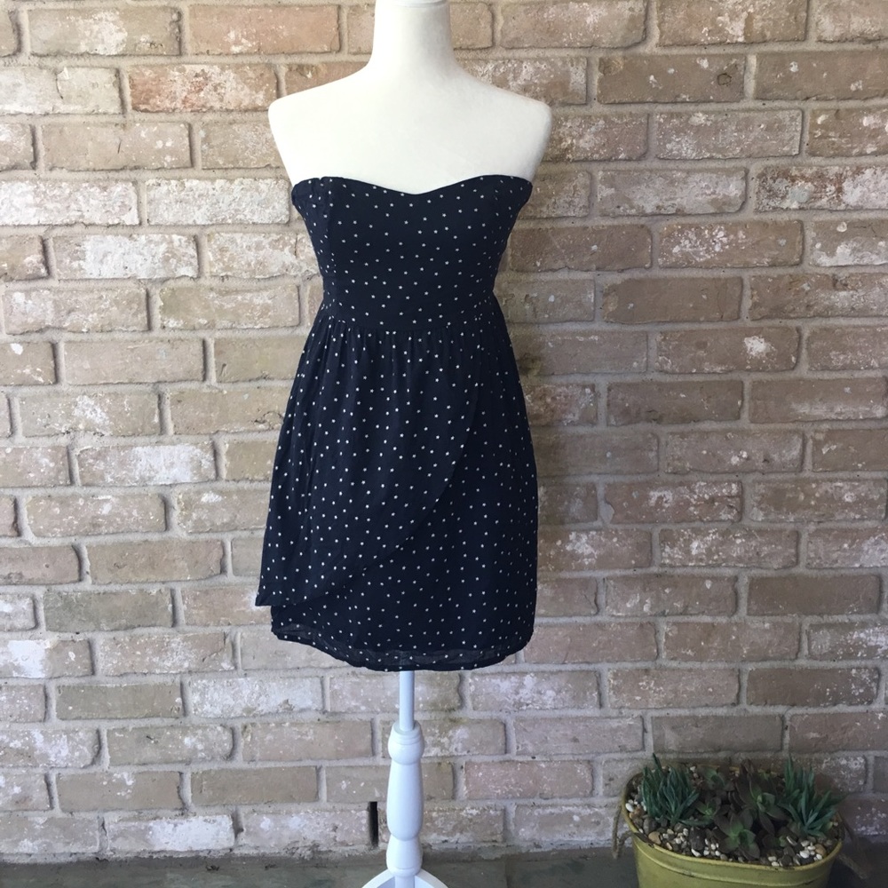 Navy & Stars Strapless Dress