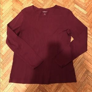Croft & Barrow dark red long sleeve shirt