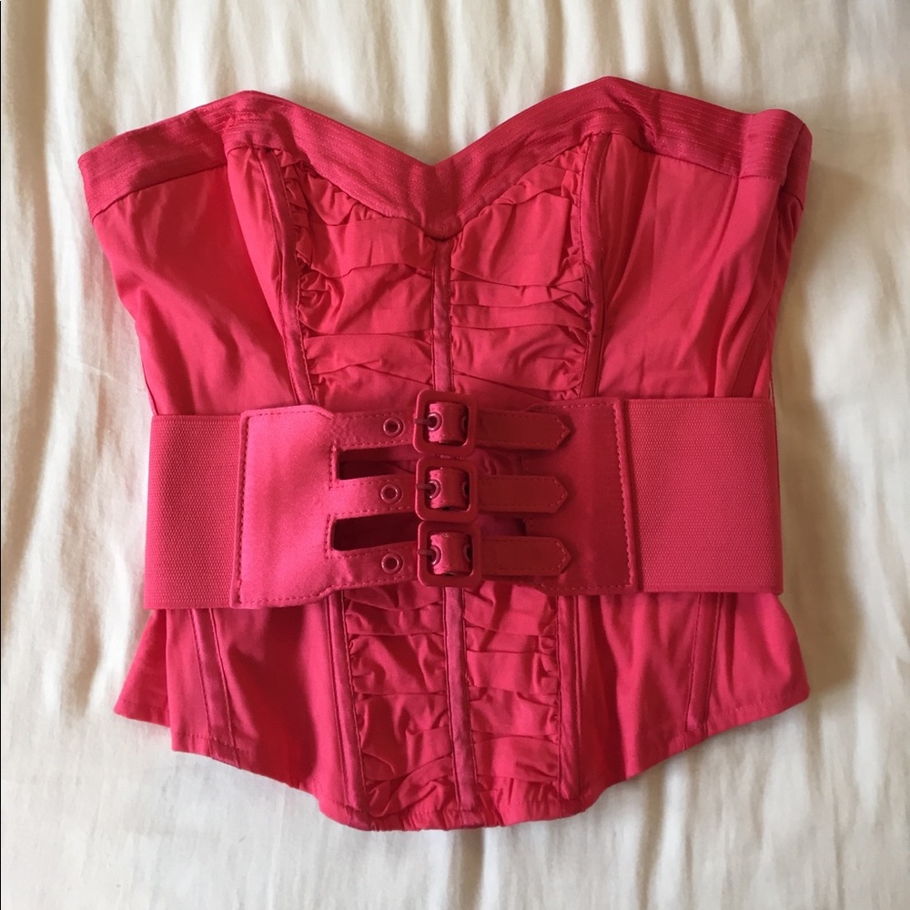 BEBE - Hot Pink Corset with Belt