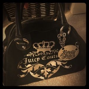 Juicy couture black velvet bag