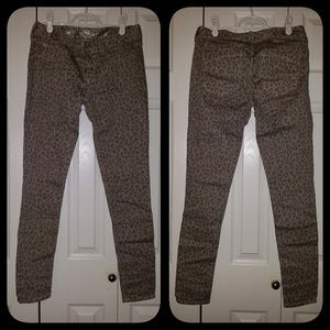 Gray Cheetah Print Jeans