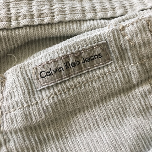 Calvin Klein Khaki Corduroy Pants - Picture 2 of 5