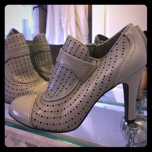 Grey leather BCBG bootie