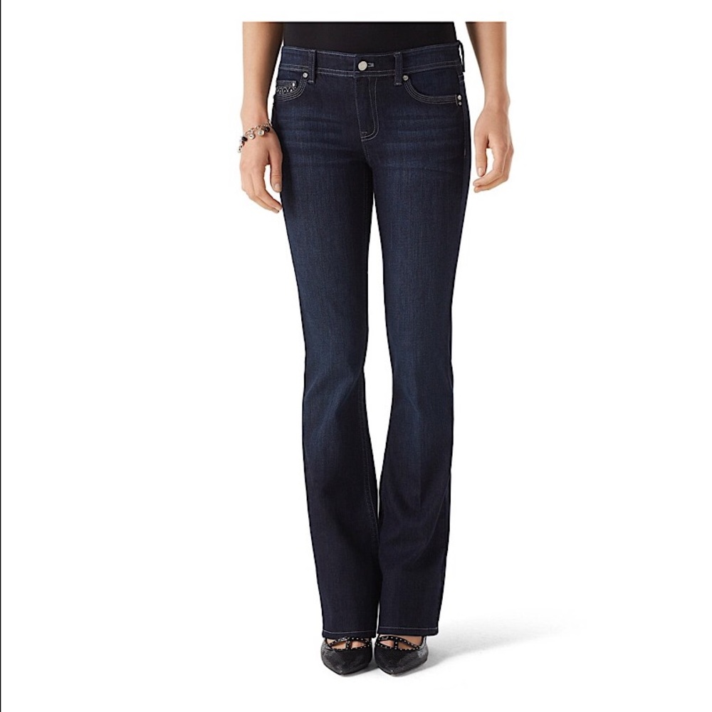 White House Black Market bootcut embellished jeans
