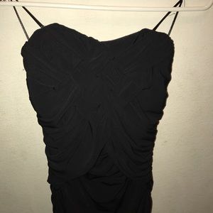 Never worn cute black strapless dress