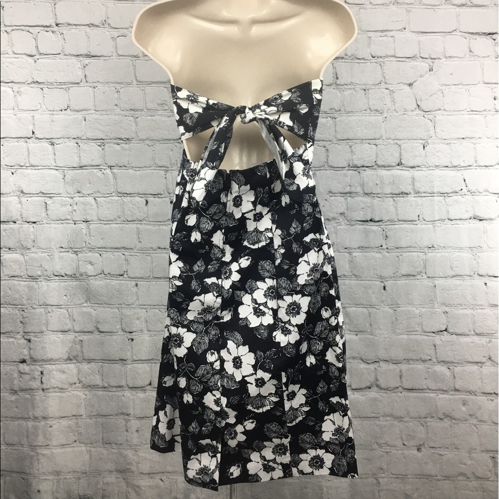 Herman Geist Size 4 Black & White Floral Dress - Picture 2 of 4