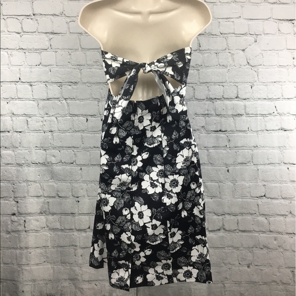 Herman Geist Size 4 Black & White Floral Dress - Picture 2 of 4