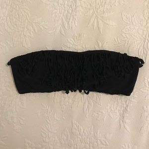 black bandeau bathingsuit top