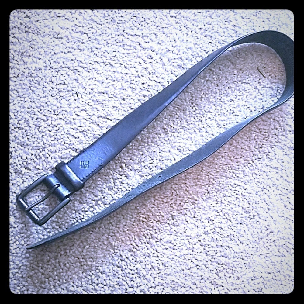 Black Columbia Leather Belt