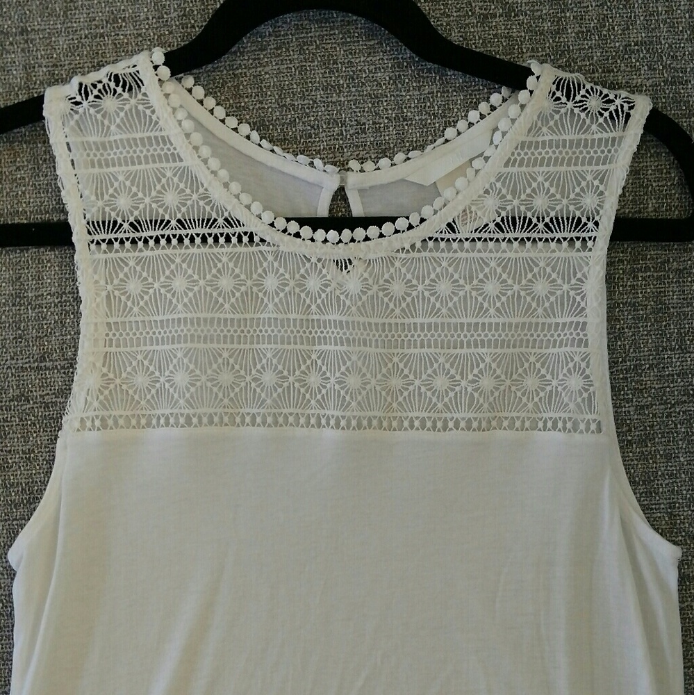 White Tank with Lace