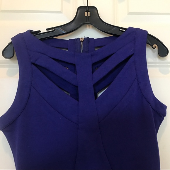 Sexy blue out-on-the-town cutout dress - Picture 4 of 4