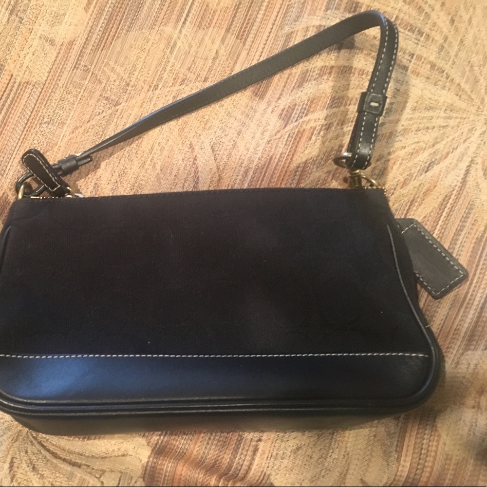 Coach black wristlet