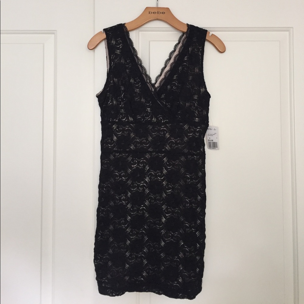 Lace Black V-Neck Dress
