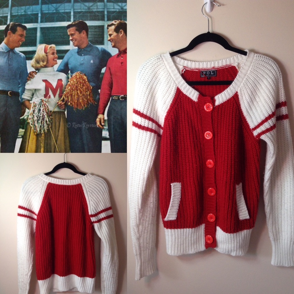 1960's Inspired Cheerleader Cardigan 🏈💔
