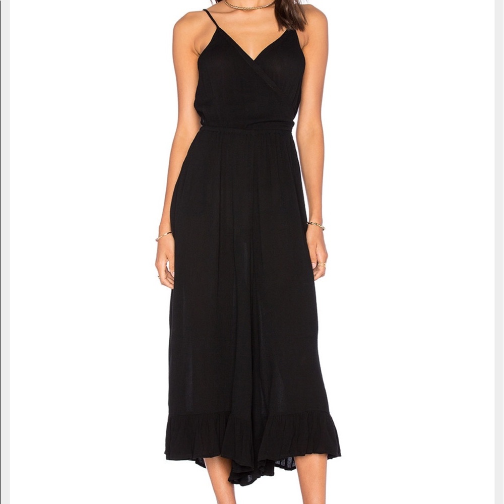 JACK BY BB DAKOTA FERDI BLACK MIDI JUMPSUIT