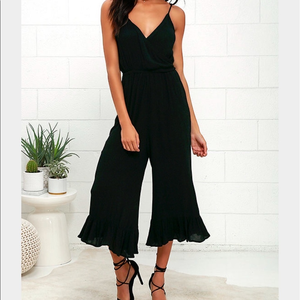 JACK BY BB DAKOTA FERDI BLACK MIDI JUMPSUIT - Picture 2 of 4