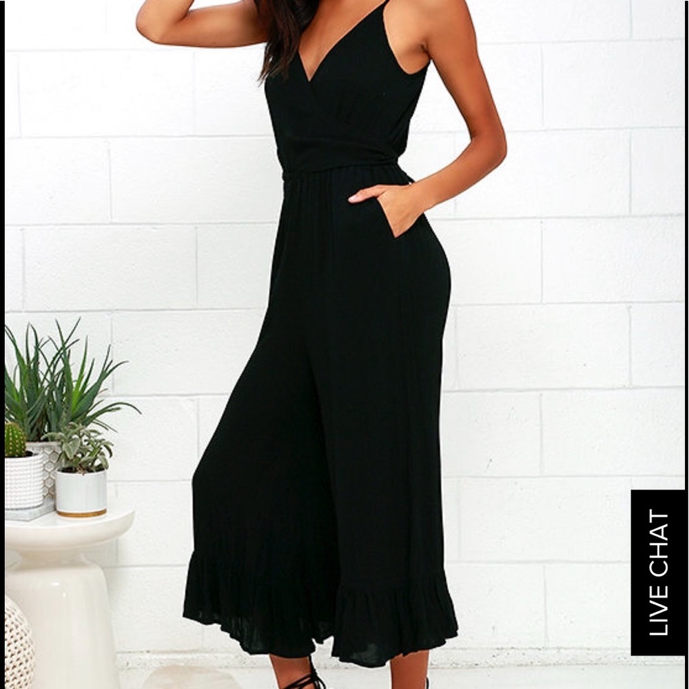 JACK BY BB DAKOTA FERDI BLACK MIDI JUMPSUIT - Picture 3 of 4