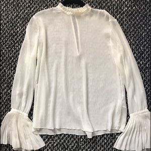 Sheer bell sleeve top