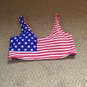 American flag swimsuit top brand new with tags