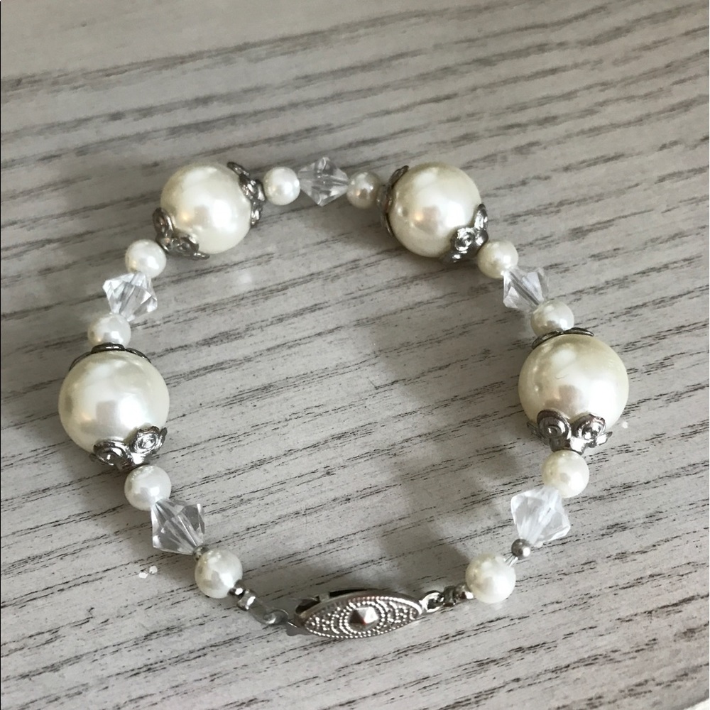 Faux pearl bracelet