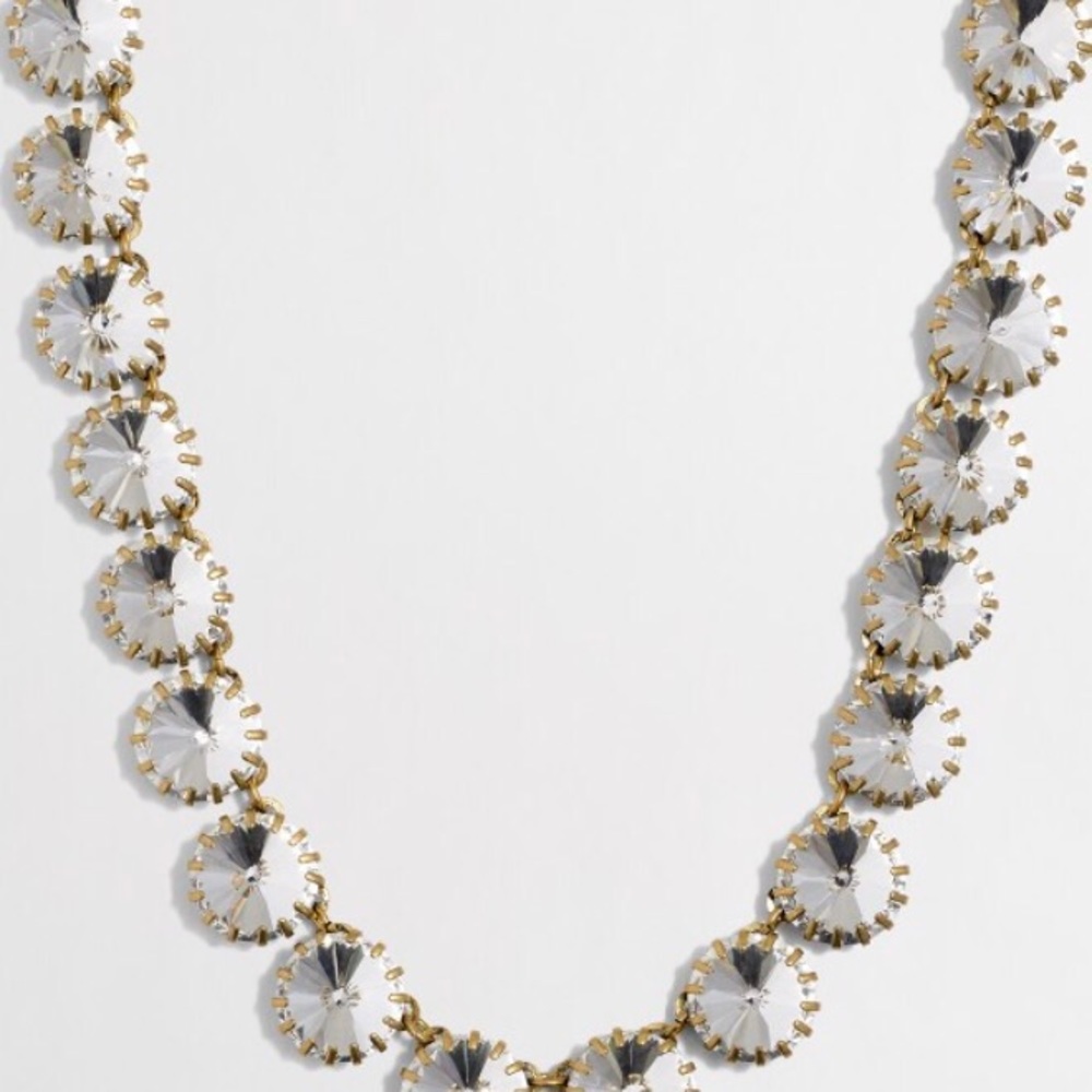 J.Crew Brass Plated Crystal Necklace