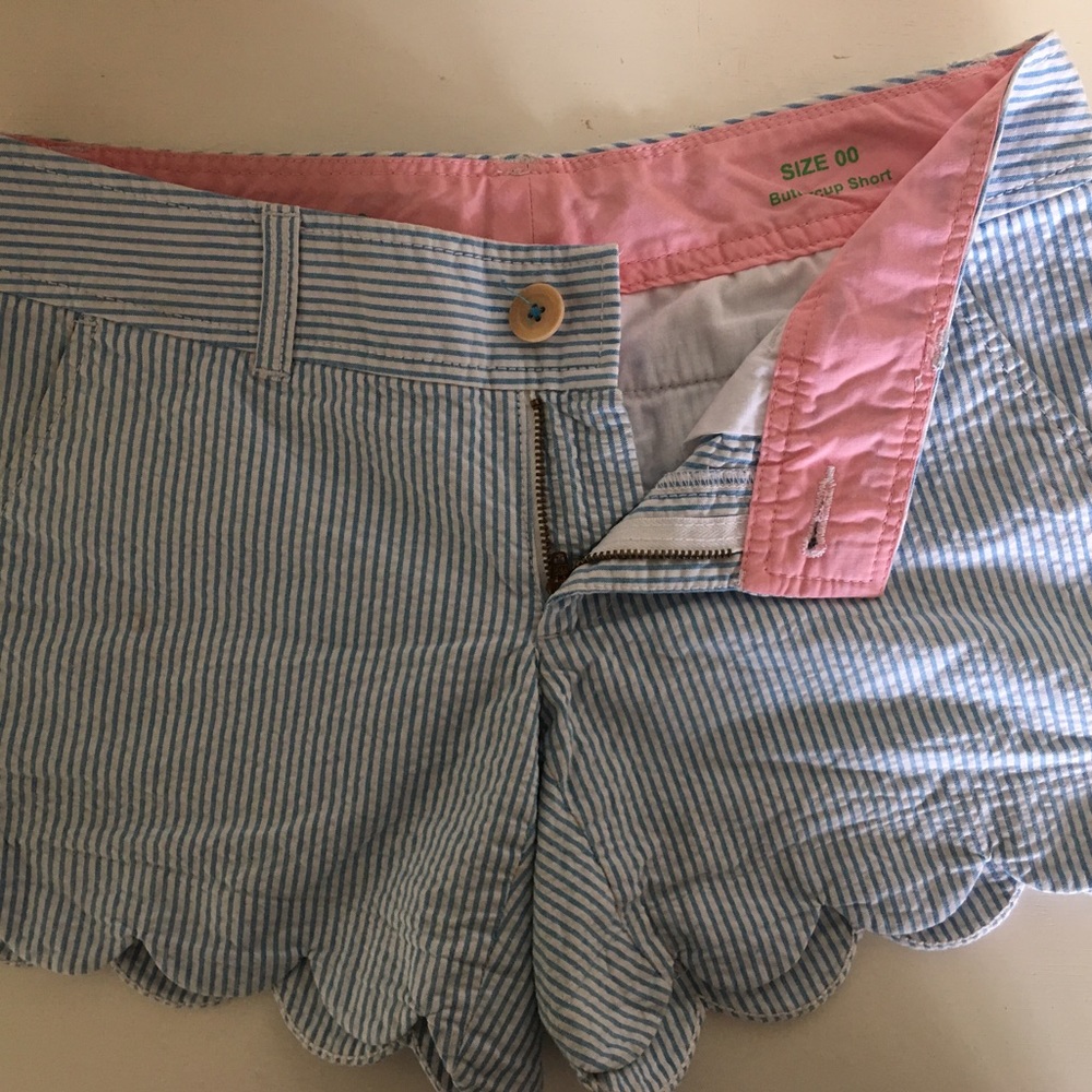 Lilly Pulitzer Scallop Hem Buttercup Shorts