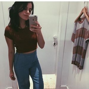 American Apparel Orange Ribbed Tshirt