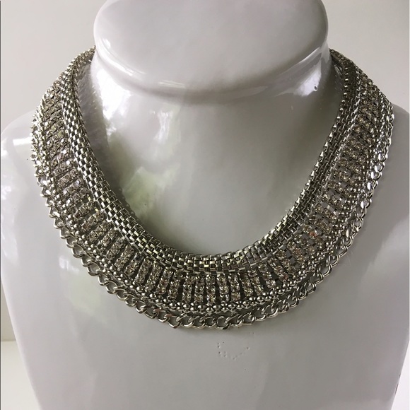 Jewelry - Necklace silver with rhinestones