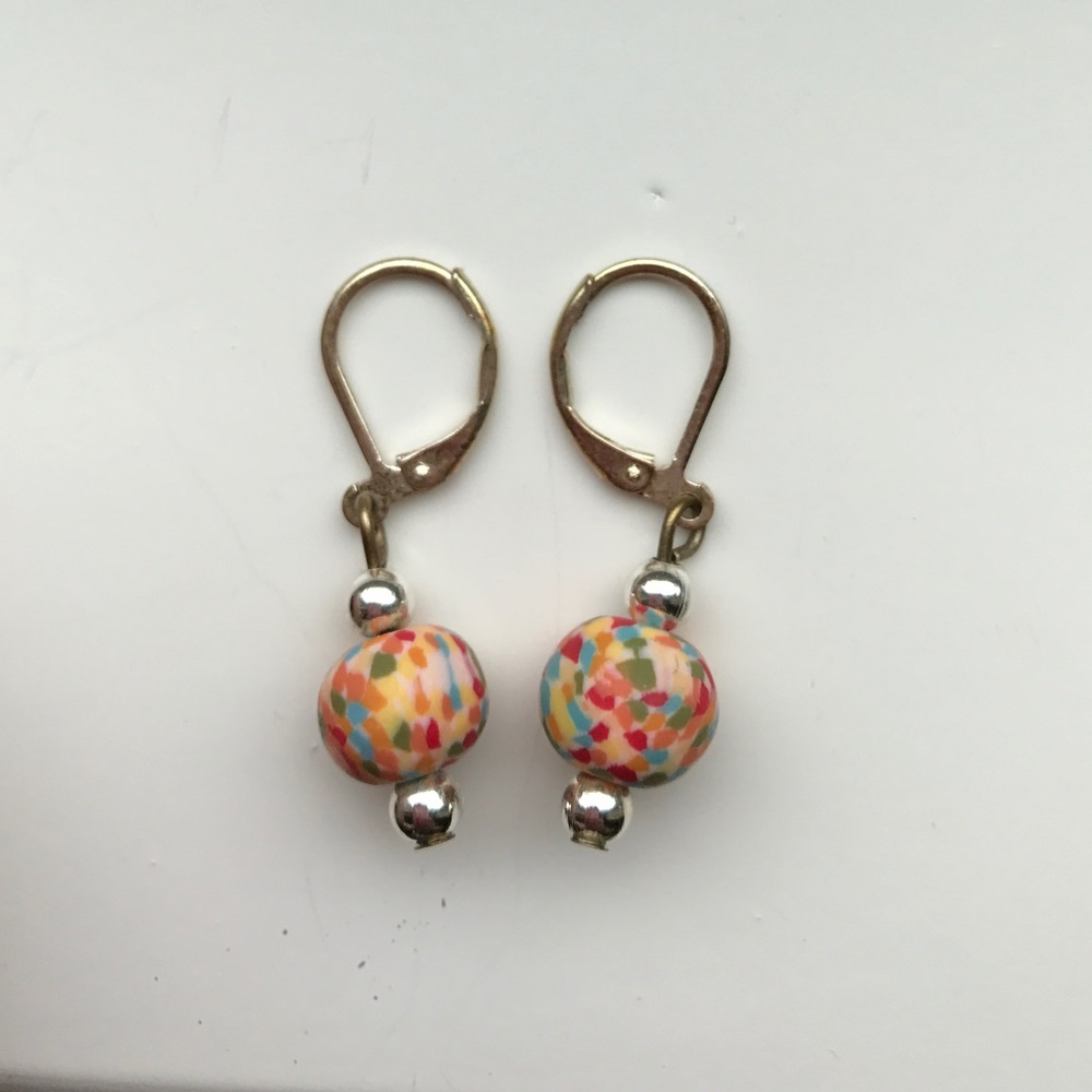 Silver drop earrings