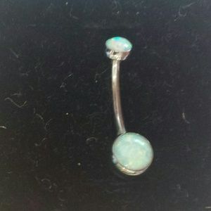 Industrial Strength Opal Titanium Navel Curve, 14g