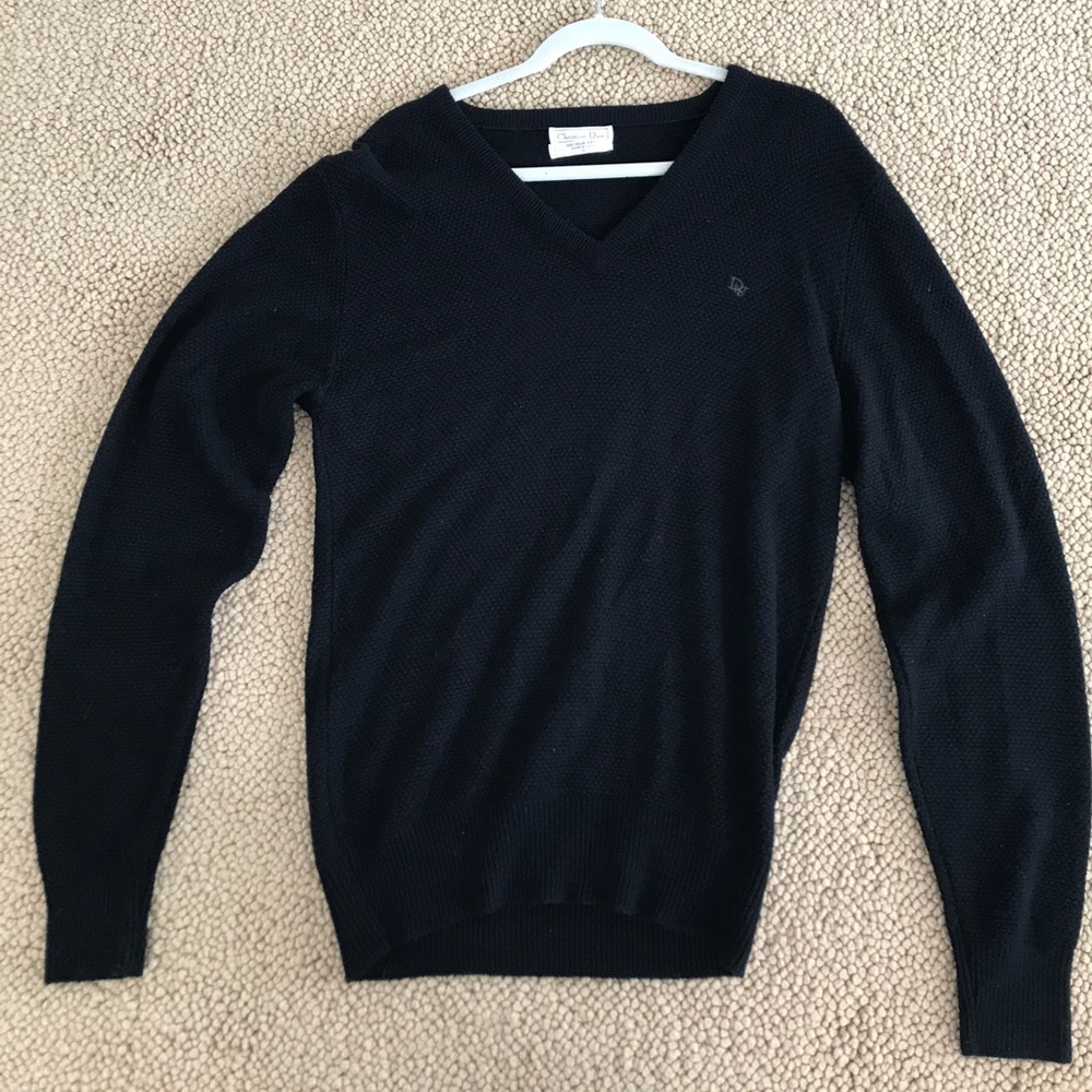 Black Christian Dior Sweater L SO COZE & CUTE