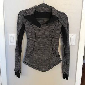 FLASH SALE - Lululemon grey/black half zip jacket