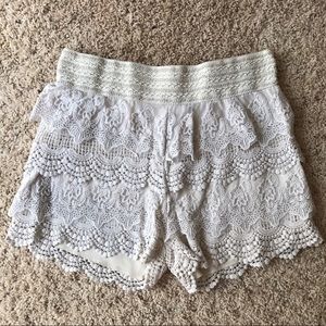Lace Scalloped Shorts