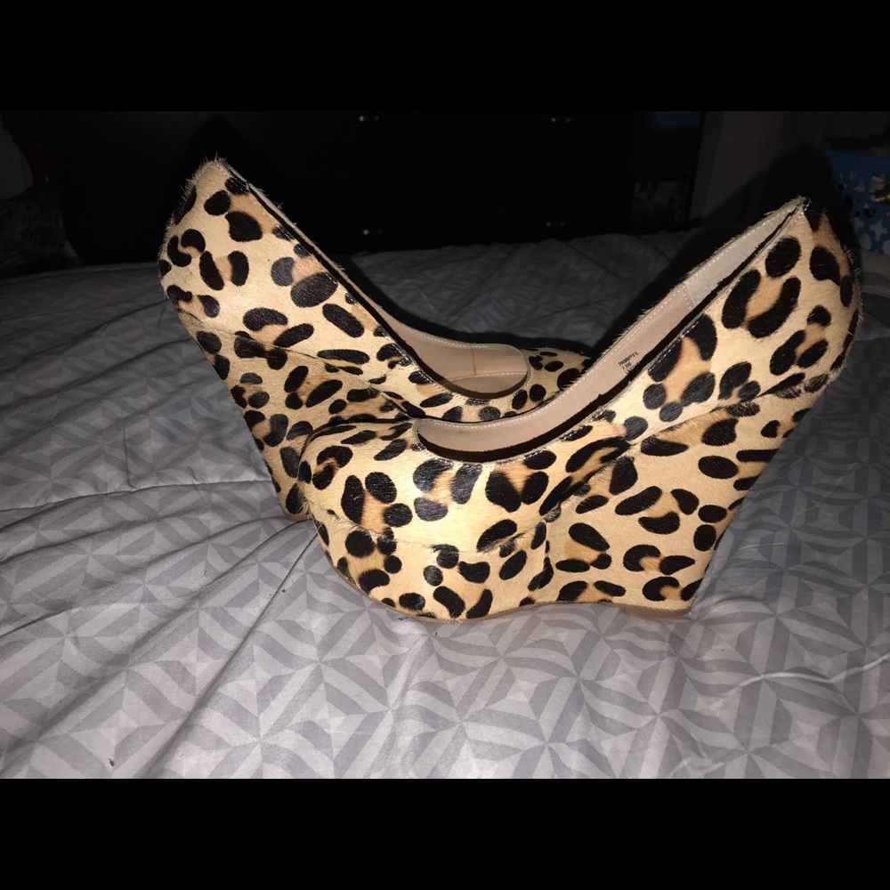 Leopard Print Wedges